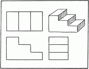 Orthographic of stairs